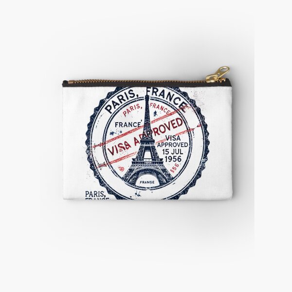 Item preview, Vintage Paris Travel Stamp – Retro Passport Stamp with Eiffel Tower designed and sold by Designeerguy.