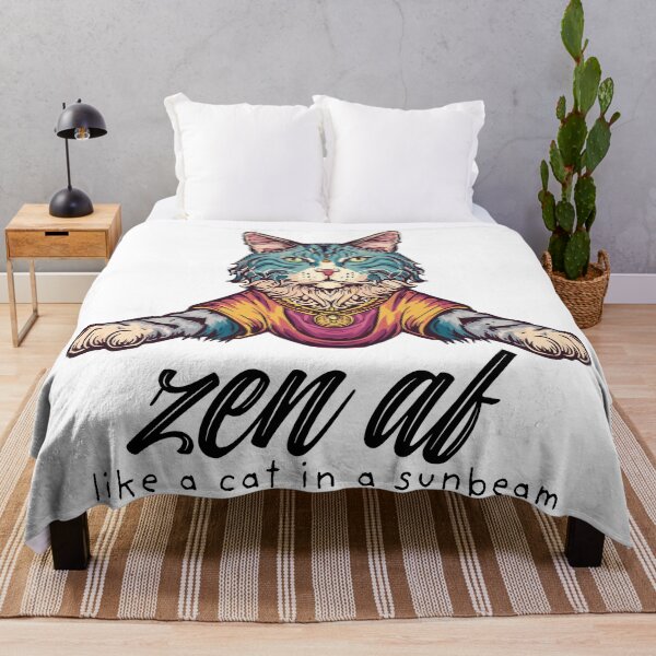 Item preview, Zen AF Cat Yoga Shirt – Funny Chill Meditating Cat designed and sold by FoxWink Inc.