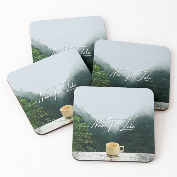 Item preview, Never Too Late - Motivational Quote designed and sold by Naquo.