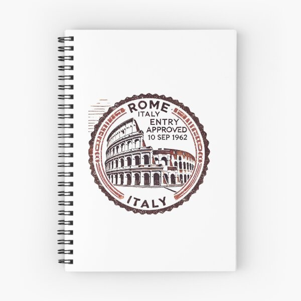 Item preview, Vintage Rome Travel Stamp – Retro Passport Stamp with Colosseum designed and sold by Designeerguy.