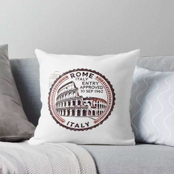 Item preview, Vintage Rome Travel Stamp – Retro Passport Stamp with Colosseum designed and sold by Designeerguy.