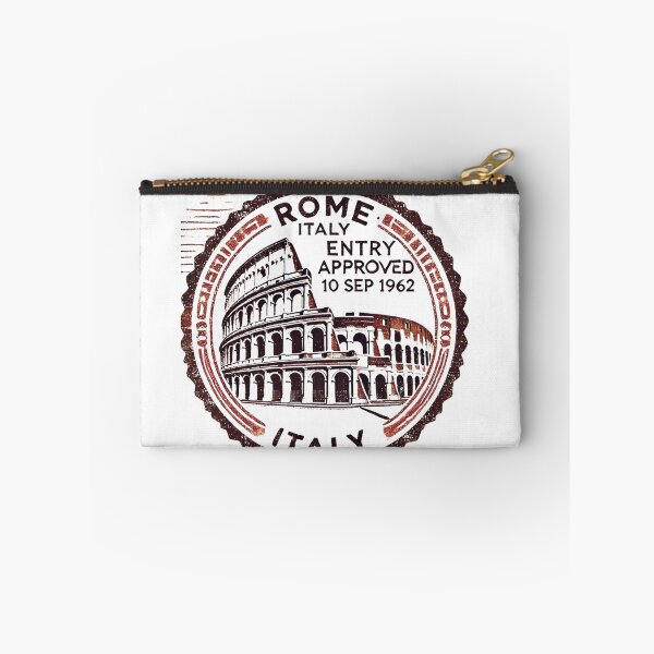 Item preview, Vintage Rome Travel Stamp – Retro Passport Stamp with Colosseum designed and sold by Designeerguy.