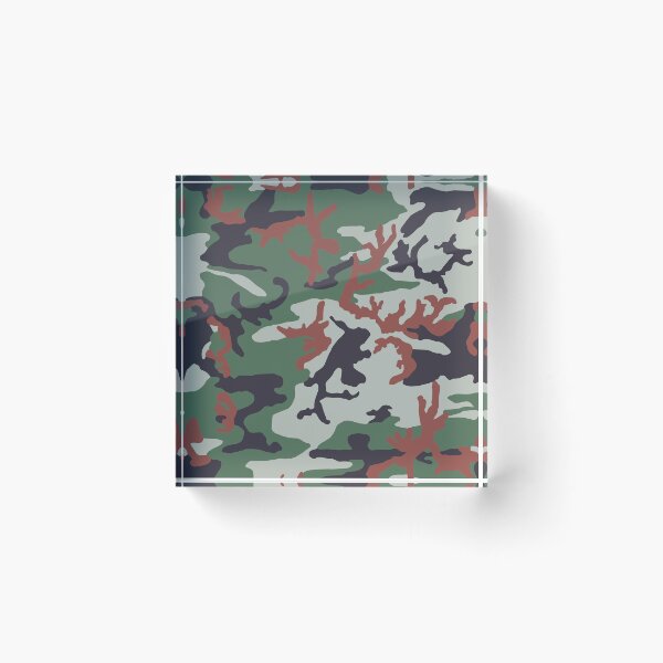 Item preview, Woodland Camo Pattern Vintage Blue Green Palette designed and sold by BikeVoucherJr.