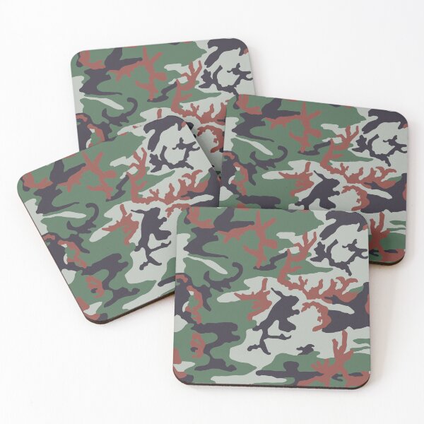 Item preview, Woodland Camo Pattern Vintage Blue Green Palette designed and sold by BikeVoucherJr.