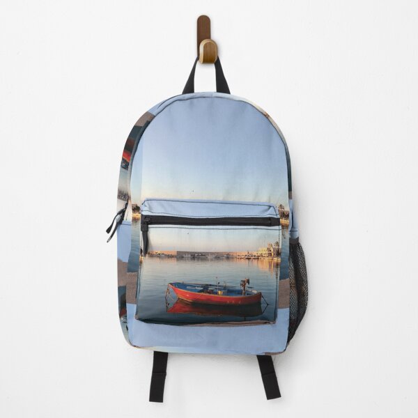 Item preview, Molfetta Harbor: Little Boat at Sunset designed and sold by EpicVistas.