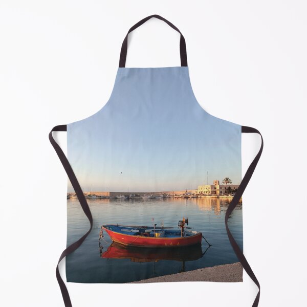 Item preview, Molfetta Harbor: Little Boat at Sunset designed and sold by EpicVistas.