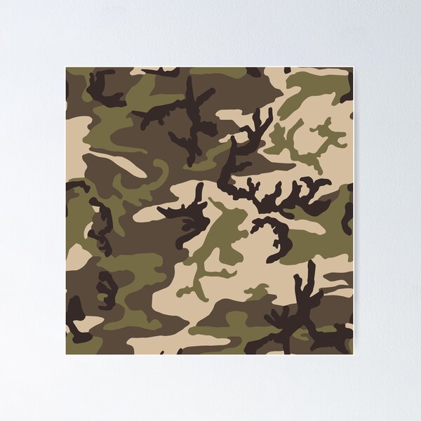 Item preview, Camo Pattern Old School Muted Green Brown Palette designed and sold by BikeVoucherJr.