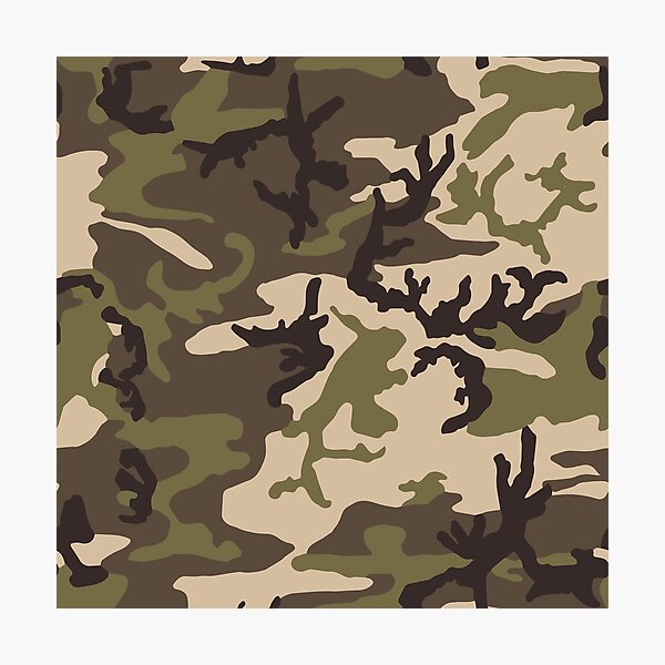 Item preview, Camo Pattern Old School Muted Green Brown Palette designed and sold by BikeVoucherJr.