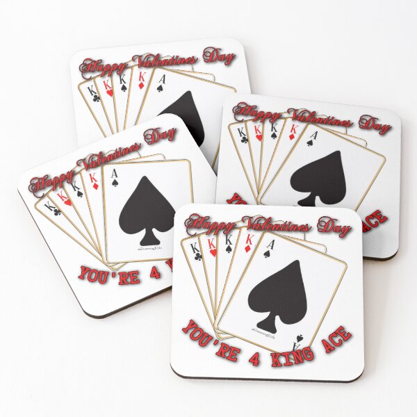 Item preview, 4 KING ACE - Happy Valentines Day  designed and sold by SwearingKids.
