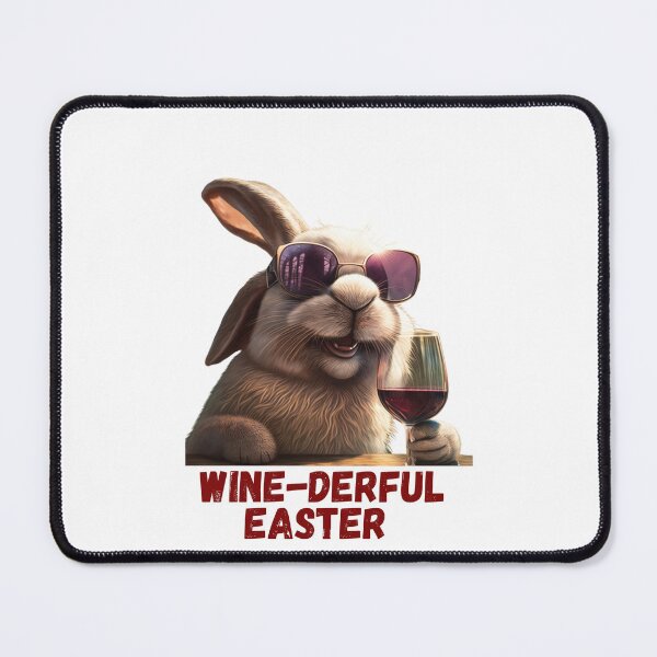 Item preview, Kopie von Kopie von Kopie von Kopie von Kopie von Kopie von Kopie von Kopie von Kopie von Kopie von Kopie von Sweet slightly drunk bunny, with sunglasses, cool Easter bunny, with wine glass, drunkest rabbit bunny in town designed and sold by Alegria Azul .