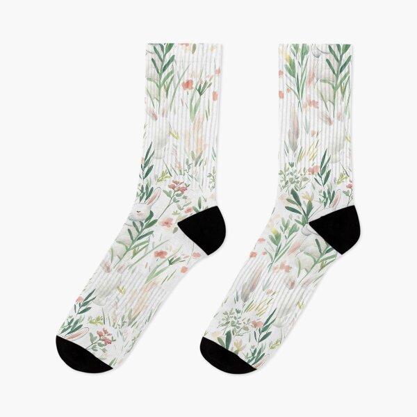 Item preview, Springtime rabbits with lush floral background designed and sold by Piotrek0001.