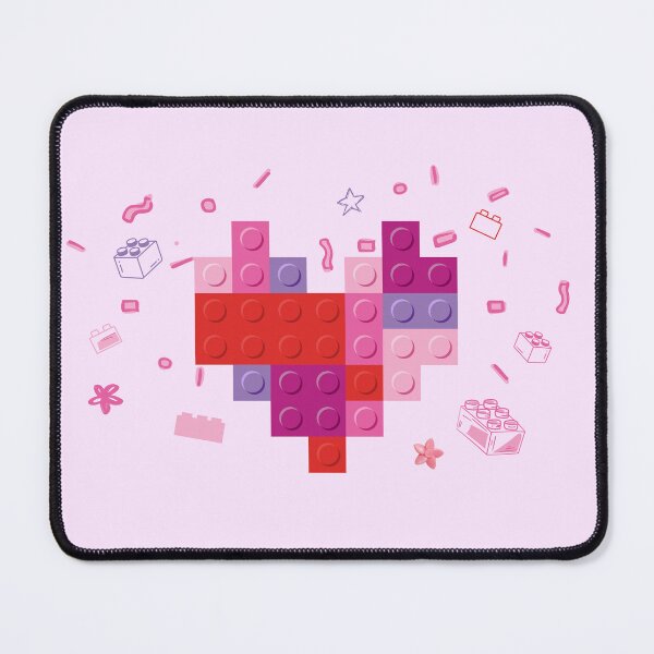 Item preview, Purple and Pink Brick Heart - confetti doodles designed and sold by YonderAndBeyond.