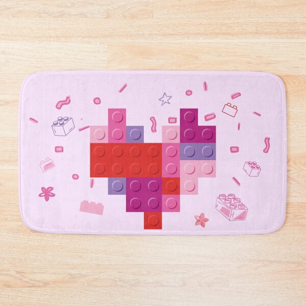 Item preview, Purple and Pink Brick Heart - confetti doodles designed and sold by YonderAndBeyond.