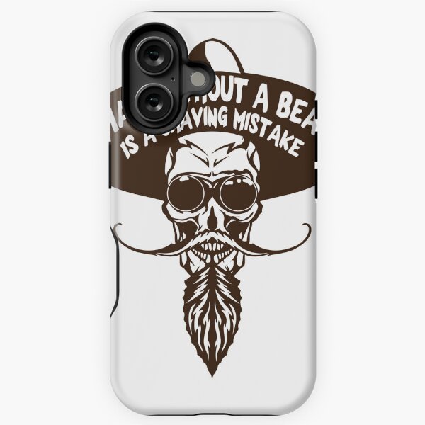 Item preview, skull hipster quote man beard shaving mistake beard mustache designed and sold by Achille3777.