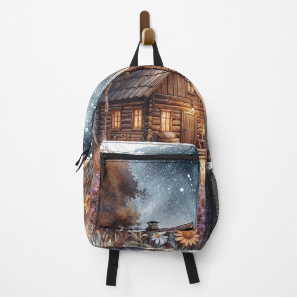 Item preview, Cozy Cabin Under Starry Night Sky designed and sold by BrightNook.