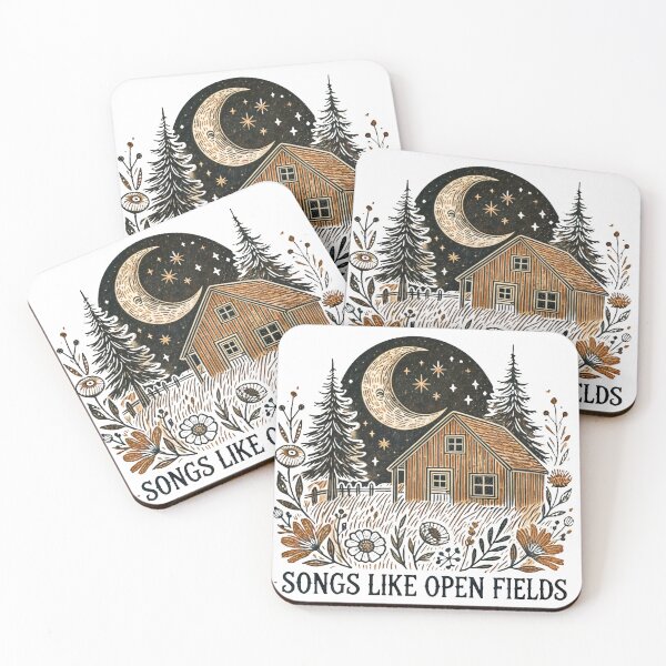 Item preview, Folk Music Cabin Under Moonlight  designed and sold by BrightNook.