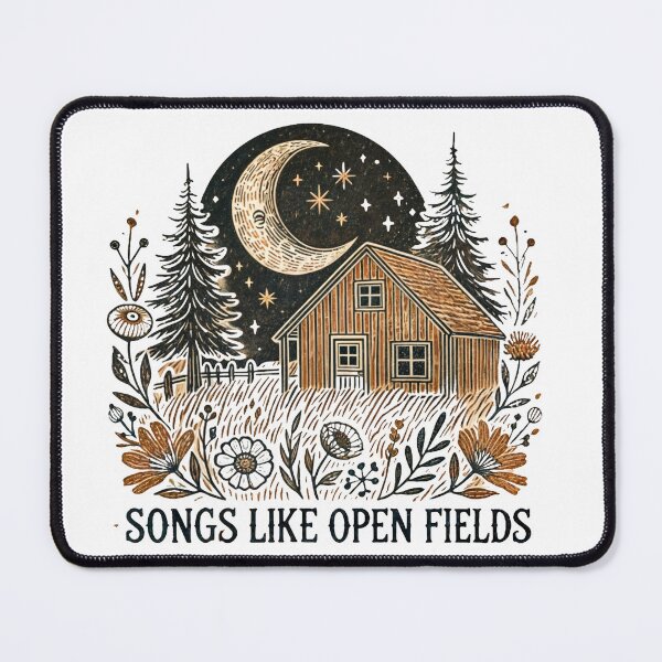 Item preview, Folk Music Cabin Under Moonlight  designed and sold by BrightNook.