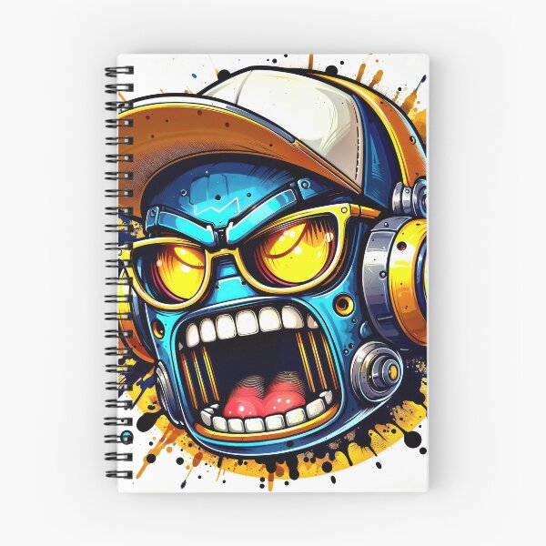 Item preview, Futuristic Robo Skull – Bold Cyberpunk Design with Neon Energy designed and sold by DopeVibeStuff.
