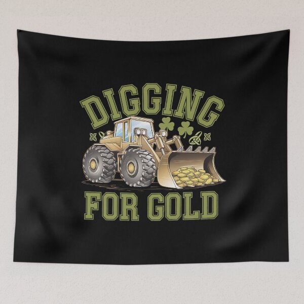 Item preview, St Patricks Day Bulldozer - A perfect gift for construction machine fans, St. Patrick’s Day lovers, kids, and anyone who enjoys bulldozers and Irish luck! designed and sold by ZyziowskyArt.