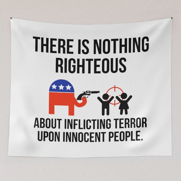 Item preview, There is nothing righteous about inflicting terror upon innocent people  designed and sold by Rachel the Artist .