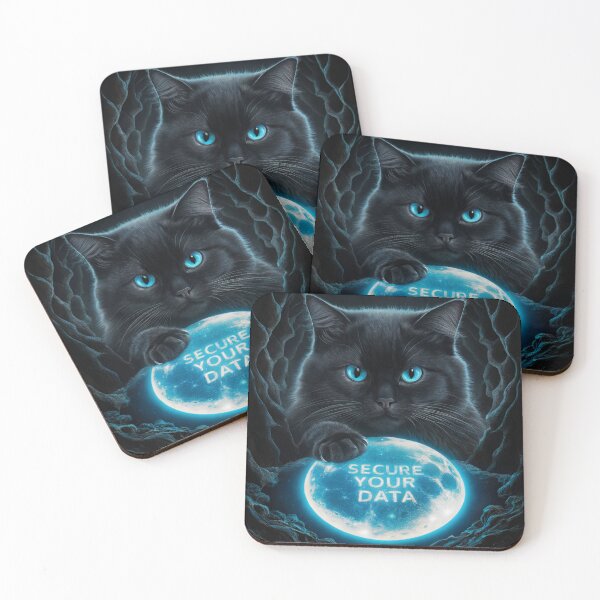Item preview, Black Cat Cybersecurity Secure Your Data Art designed and sold by The People’s Punchline.