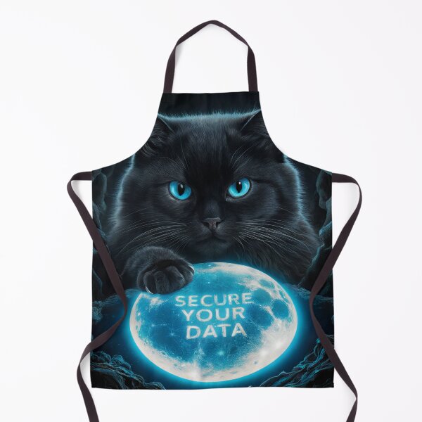 Item preview, Black Cat Cybersecurity Secure Your Data Art designed and sold by The People’s Punchline.