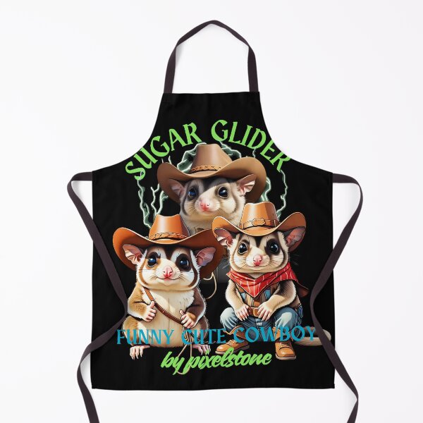Item preview, Funny Cute Cowboys Sugar Glider designed and sold by PixelStoneDesign .