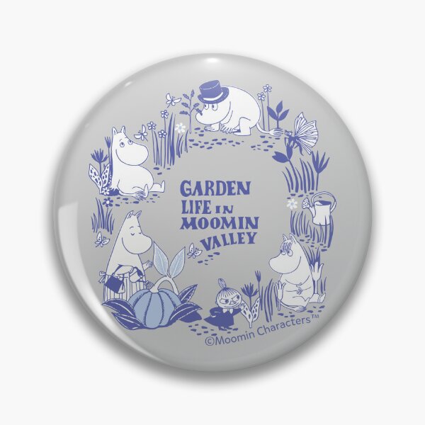 Item preview, Moomin Garden Life In Moominvalley Blue Print designed and sold by MoominStore.