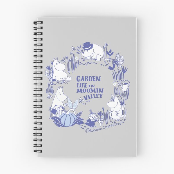 Item preview, Moomin Garden Life In Moominvalley Blue Print designed and sold by MoominStore.