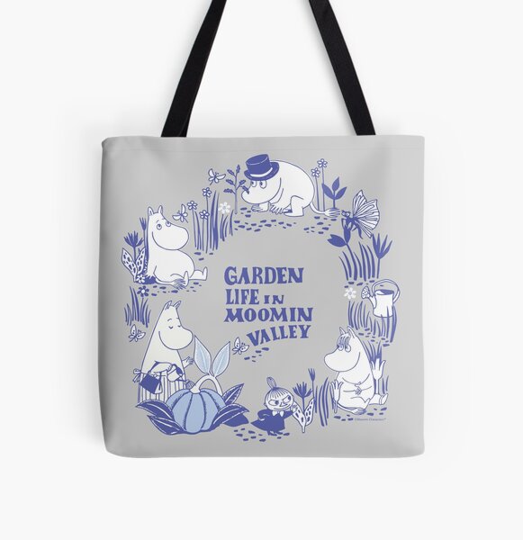 Item preview, Moomin Garden Life In Moominvalley Blue Print designed and sold by MoominStore.