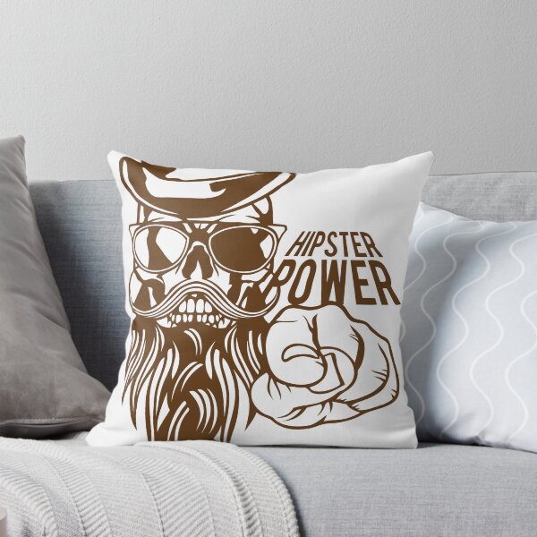 Item preview, skull hipster quote power beard mustache glasses hat designed and sold by Achille3777.