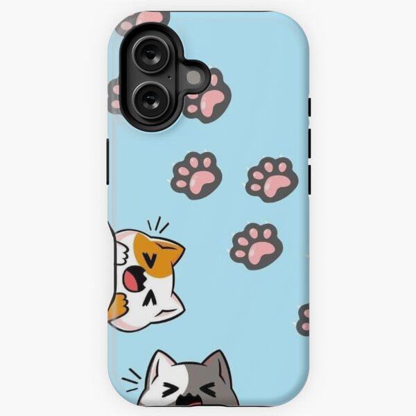 Item preview, Playful Kittens and Paw Prints on Blue designed and sold by Purrsonastore.