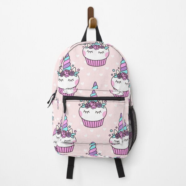 Item preview, Cute Unicorn Cupcake Pattern On A Pink Background With White Heart designed and sold by Masonixem.