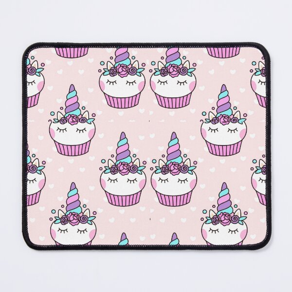 Item preview, Cute Unicorn Cupcake Pattern On A Pink Background With White Heart designed and sold by Masonixem.