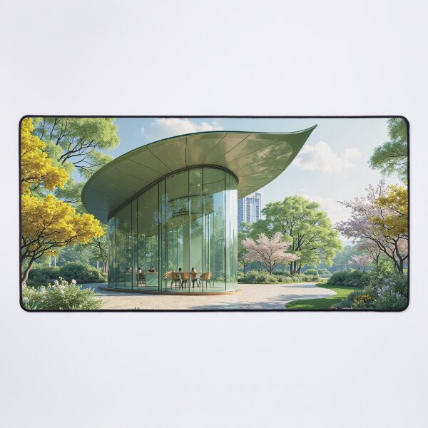 Item preview, "View to the leaf house among the yellow trumpets" designed and sold by Tecno-Art-Land.