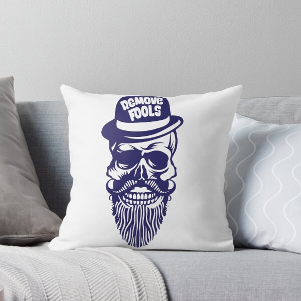 Item preview, hipster skull quote remove fools beard skull designed and sold by Achille3777.
