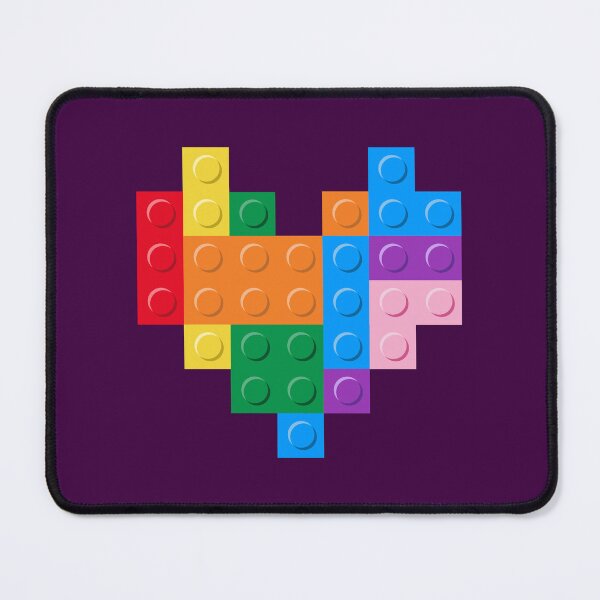 Item preview, Build the Rainbow - Colorful Bricks Heart designed and sold by YonderAndBeyond.