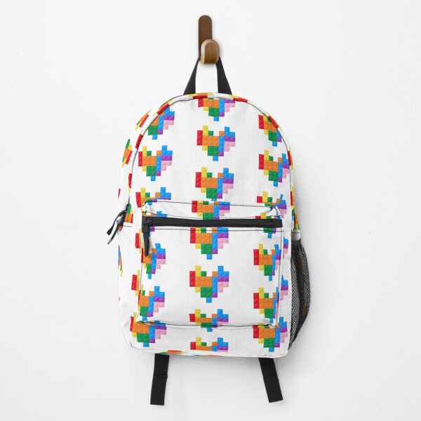 Item preview, Build the Rainbow - Colorful Bricks Heart designed and sold by YonderAndBeyond.