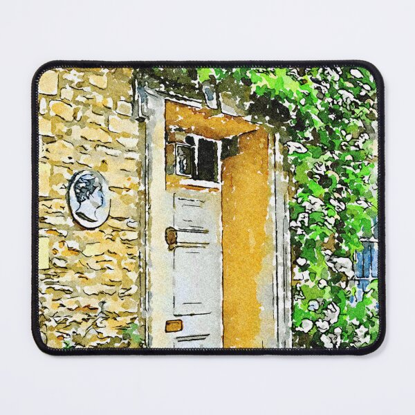 Item preview, Watercolor painting of a charming doorway in the Cotswolds, England designed and sold by GestaltImagery.