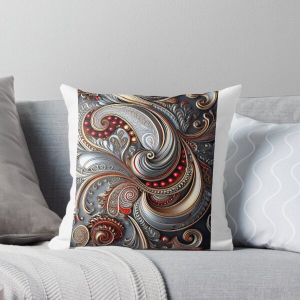 Item preview, Red, gold and silver Paisley pattern -6- designed and sold by Dutchie-in-Gemany.