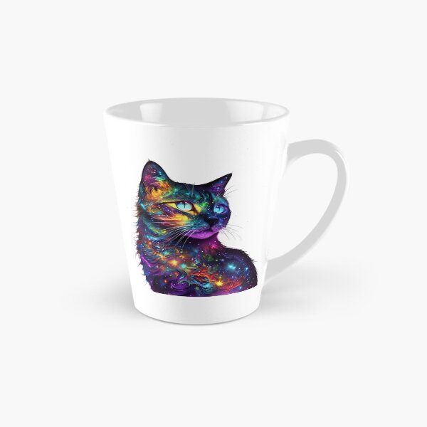 Item preview, Cosmic Psychedelic Cat Sticker  Premium Cool Trendy Best Gift designed and sold by Imaginarium of Chaos falcon88 .