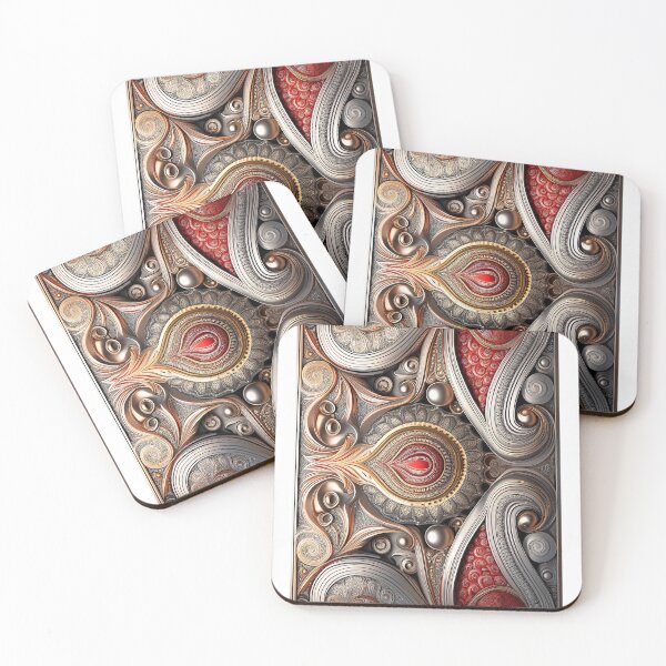 Item preview, Red, gold and silver Paisley pattern -9- designed and sold by Dutchie-in-Gemany.