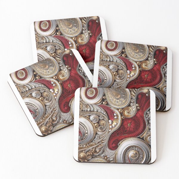 Item preview, Red, gold and silver Paisley pattern -10- designed and sold by Dutchie-in-Gemany.