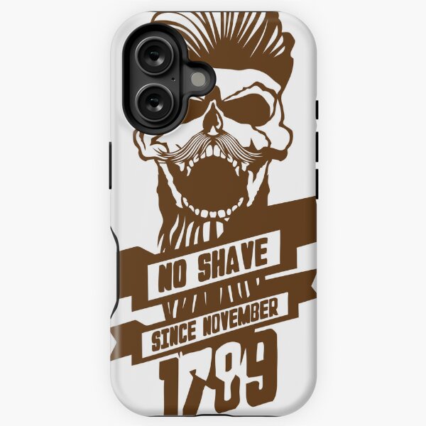 Item preview, skull hipster quote shave november 1789 beard bearded designed and sold by Achille3777.