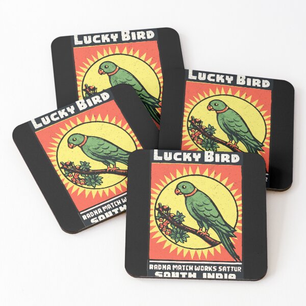 Item preview, Vintage Indian Matchbox Art - Lucky Bird Retro Parrot Design designed and sold by Roger-C.