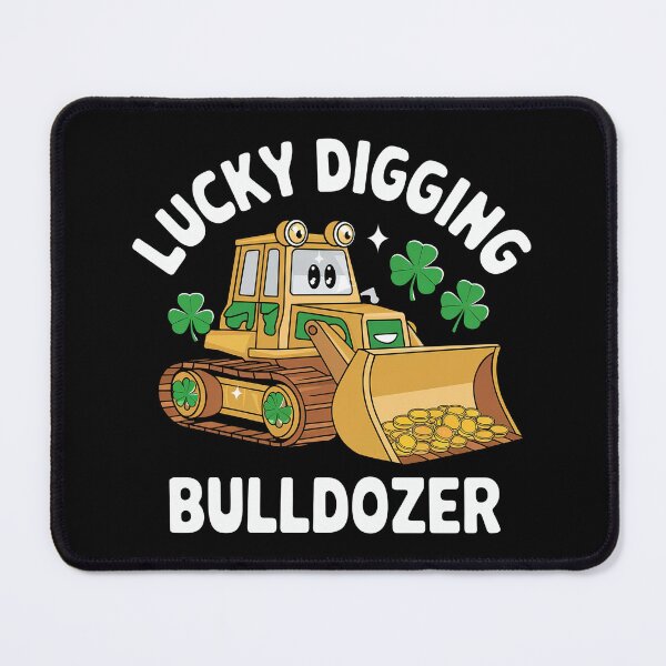 Item preview, St Patricks Day Bulldozer - A perfect gift for construction machine fans, St. Patrick’s Day lovers, kids, and anyone who enjoys bulldozers and Irish luck! designed and sold by ZyziowskyArt.