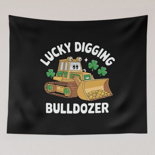 Item preview, St Patricks Day Bulldozer - A perfect gift for construction machine fans, St. Patrick’s Day lovers, kids, and anyone who enjoys bulldozers and Irish luck! designed and sold by ZyziowskyArt.
