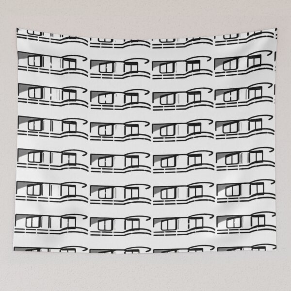 Item preview, High-Rise Building with Repetitive Balconies and Glass Doors designed and sold by Glam-OOTD.