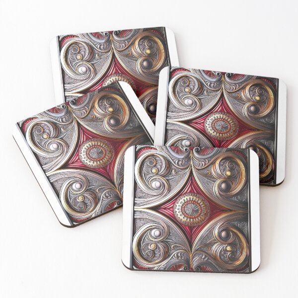 Item preview, Red, gold and silver Paisley pattern -13- designed and sold by Dutchie-in-Gemany.