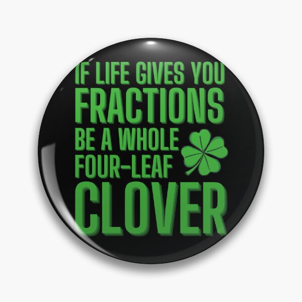 Item preview, Math Fraction Four Leaf Clover designed and sold by Zeemazoo.